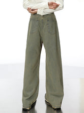 Heavy - Duty Printed Straight - Leg Distressed Denim - COPPING THREADS - CT Select